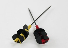 Art Deco Celluloid and Cord Hair Pick Stick Set
