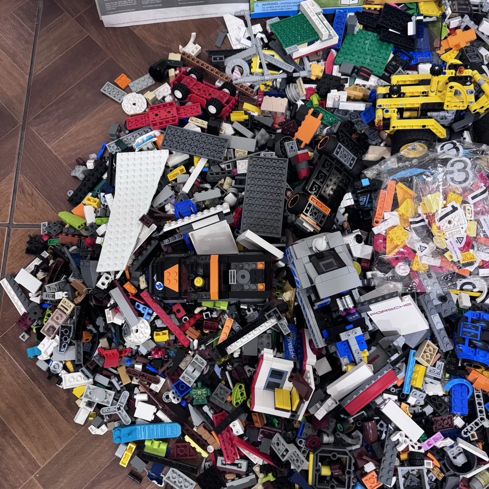 LEGO 15 libras libras piezas aleatorias piezas placas de construcción bloques ladrillos lotes a granel Foto 2 de 4