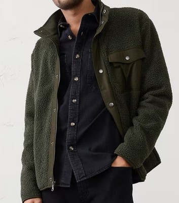 Banana Republic Sherpa Jacket in BLUE color Size M, $140 NWT
