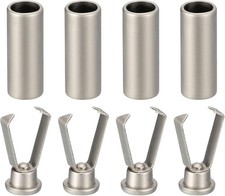 uxcell Shoelace Tips, Alloy Shoe Lace Ends Cylindrical Tip Silver Tone