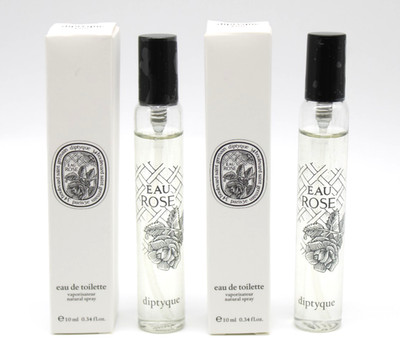 Lot of 2 Diptyque - EAU ROSE EAU DE TOILETTE - 0.34 fl.oz / 10ml - Travel Size