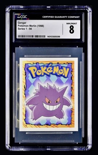 Vintage Pokémon 1998 Series 1 Merlin Topps Gengar #94 CGC 8 NM / MINT 😈