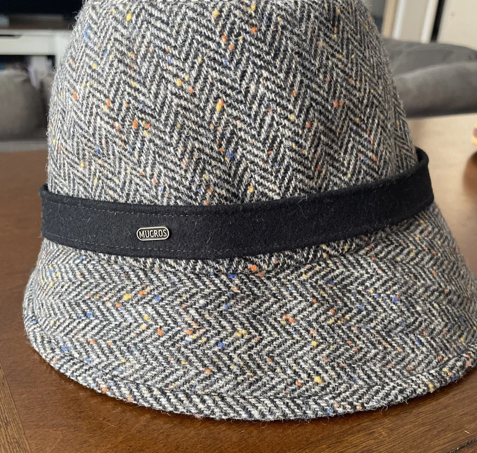 Gorra Clodagh Mucros Weavers para mujer talla única multicolor a cuadros tweed ajustable Foto 3 de 4
