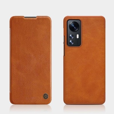Braune Nillkin Qin Crazy Horse Ledertasche für Xiaomi Redmi Note 11/11T 5G