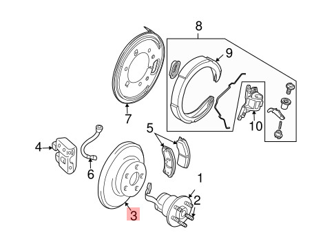 05-13 CHEVROLET CORVETTE C6 CADILLAC XLR REAR LEFT RIGHT BRAKE DISC ROTOR OEM