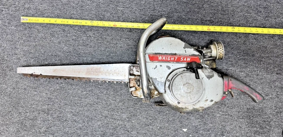 WRIGHTS SAW Chainsaw Chain Saw with 18" Bar, VINTAGE, UNTESTED - Image 2 of 4