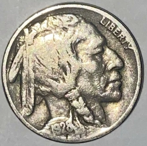 1928-P 5C Indian Head Buffalo Nickel COMBINED SHIPPING 31226