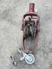Vintage 2 Ton Wyeth-Scott Newark Ohio Come Along Hand Cable 