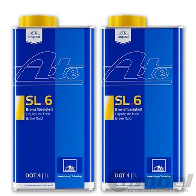 2x 1 Liter ATE SL.6 DOT4 BREMSFLÜSSIGKEIT 03.9901-6402.2 BRAKE FLUID