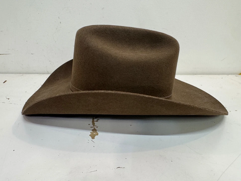 Stetson 4X Buffalo 100% Lana Fieltro Marrón Vaquero 62 7 3/4” Hecho en EE. UU. Foto 2 de 4