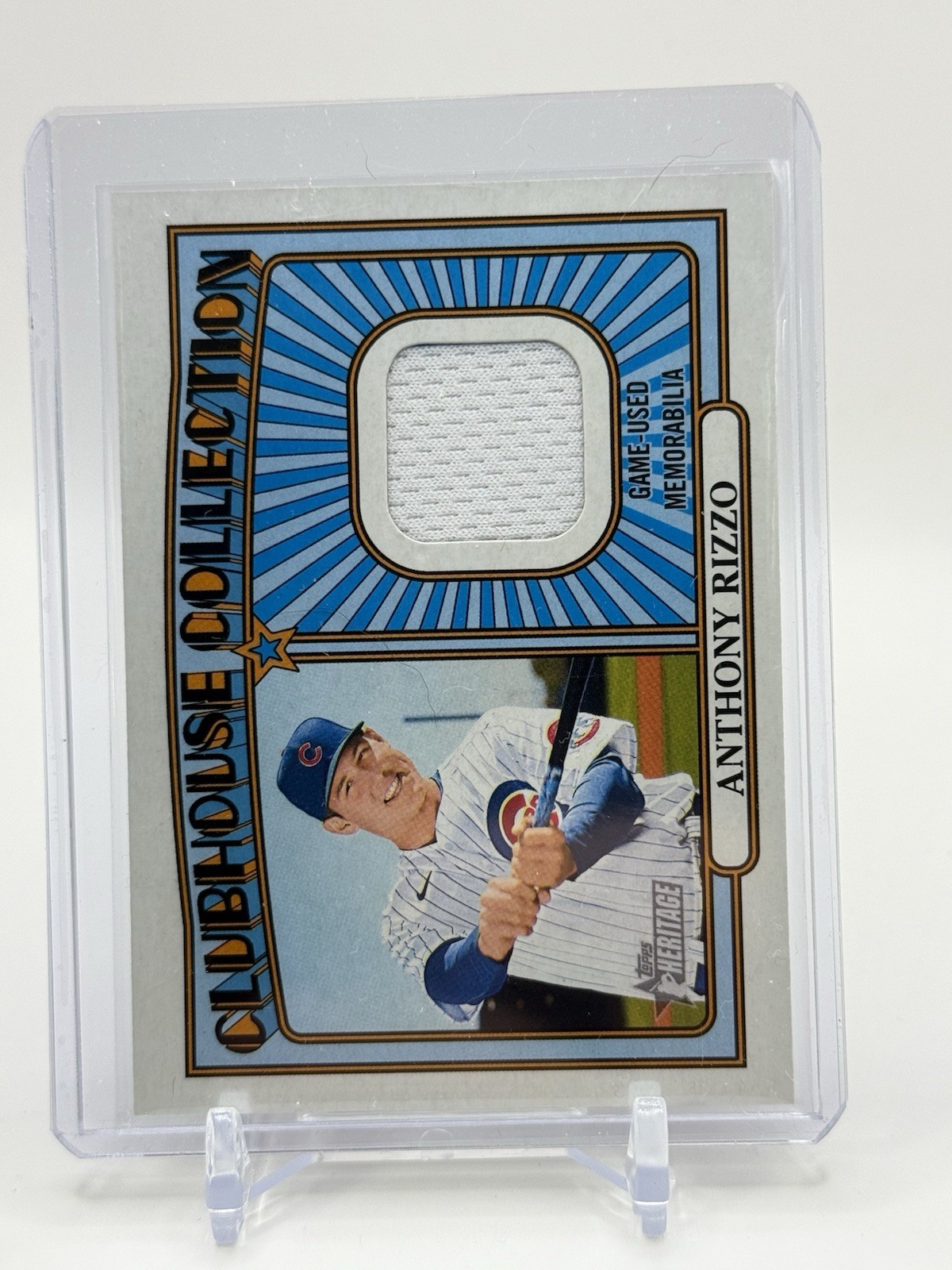 2021 Topps Heritage - Clubhouse Collection Relics Anthony Rizzo #CCR-AR (MEM)