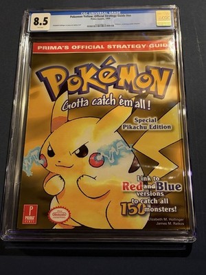 Pokemon Yellow Official Strategy Guide Prima Games CGC Graded 8.5