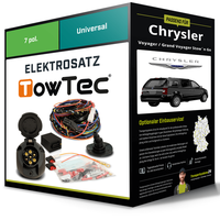 Elektrosatz 7-Pol Universell für Chrysler Voyager Stow´N Go 03.2008-Jetzt NEU