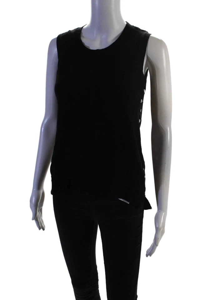 Donna Karan New York Womens Shell Sweater Black White Size Extra Extra Small - Image 2 of 4