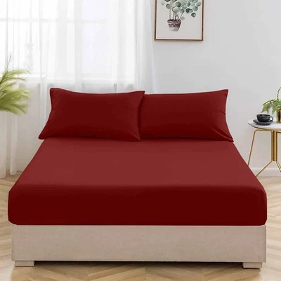 CLOUD 9 1 qty Pillow Cases 20X30" - 100%Cotton 200TC Burgundy Solid