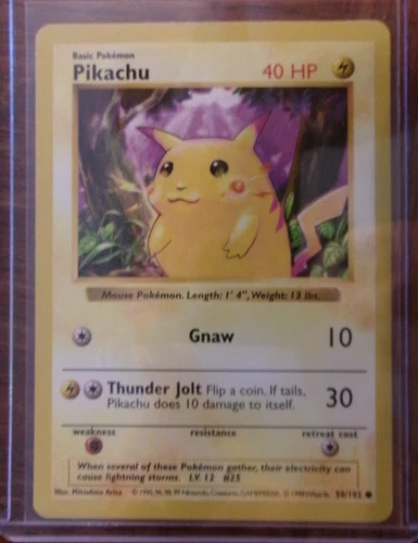 Pikachu (Red Cheeks) 058/102 Base Set (Shadowless) Regular