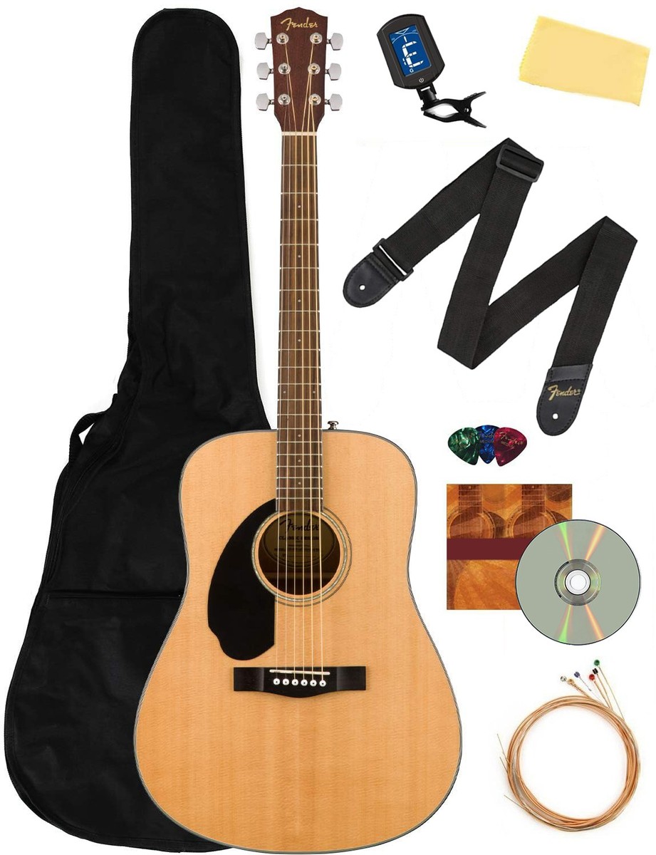 Fender CD-60S Solid Top Acoustic Guitar, Left Handed