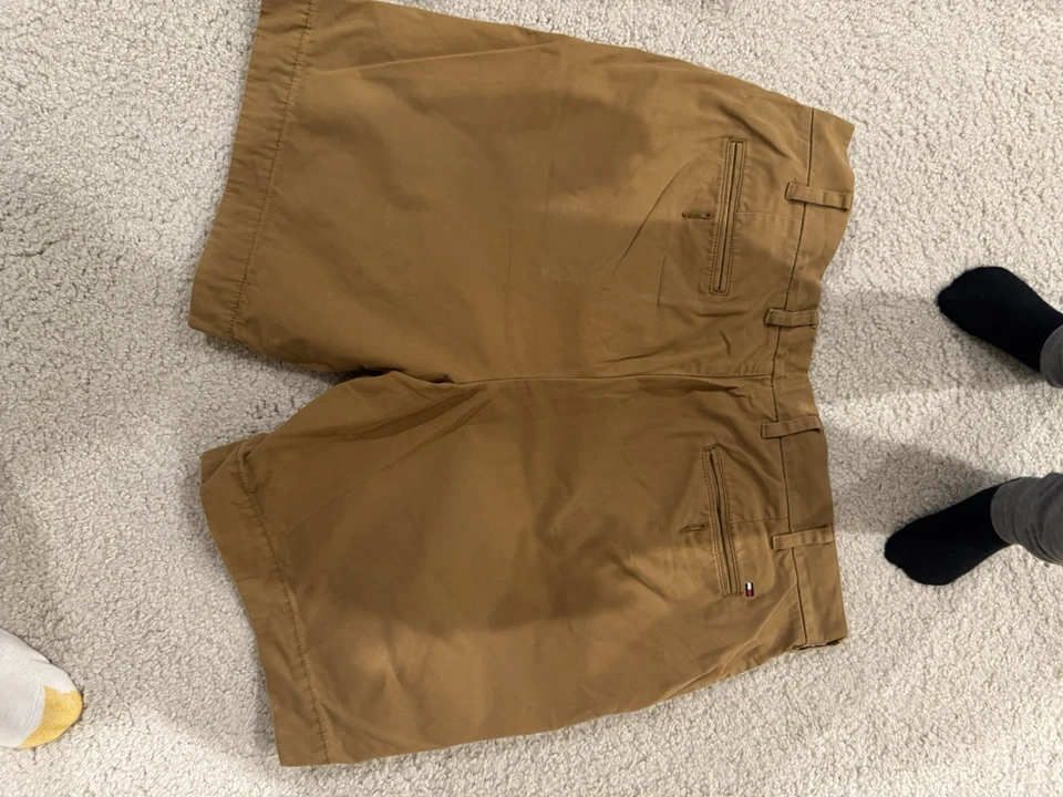 Мужские шорты-чино Tommy Hilfiger - размер 38 - желтовато-коричневые хаки - Изображение 3 из 3