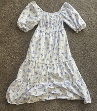 LoveShackFancy x Target Gemma Blue Floral Romantic Cottagecore Maxi Dress M