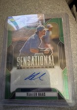 2025 Panini - Sensational Signatures Hunter Haas, #SS-HS Green Prizm (AU, RC)