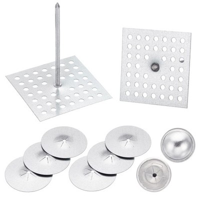 300pcs Perforated Insulation Pins 2-1/2inch, 1.5in Self Locking Washers Round...