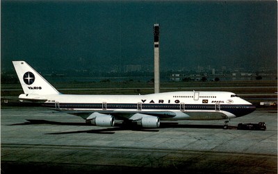 VARIG, PP-VOB, BRASIL, VAB Boeing 747-341, Postcard