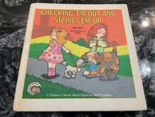 Checking 'Em Out & Sizing 'Em Up educational school book By Joy Wilt (1980) VTG