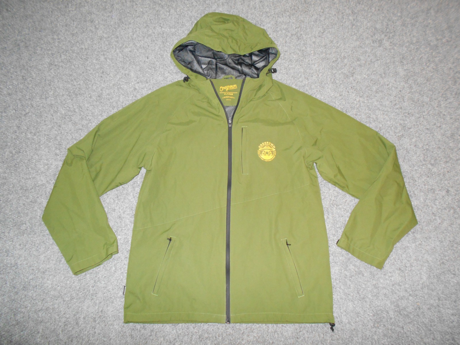 Oregrown Oregon Cannabis Company Mens Xl Waterproof Shell Jacket              B4