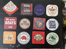12 different Australian Breweries Issued  Beer  COASTERS,  X1