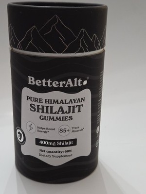 Better Alt Pure Himalayan Shilajit Gummies  400mg 60ct Boost Energy EXP 05/26