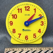 Big Time Learning Clock Yellow Red Blue Teaching Tools Homeschool