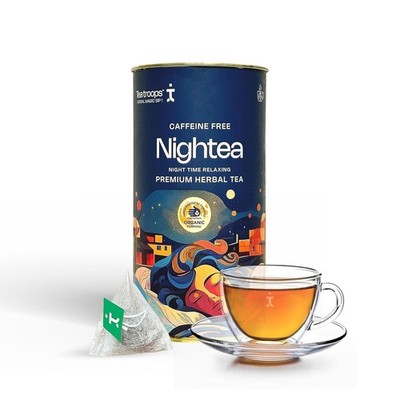 Tea Troops Night Tea 25 Herbal Teabags Floral Blend for Calming & Sleep Support