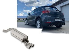 FOX Sportauspuff für Seat Ibiza 6F 1.5 2x80mm rund doppelwandig abgeschrägt