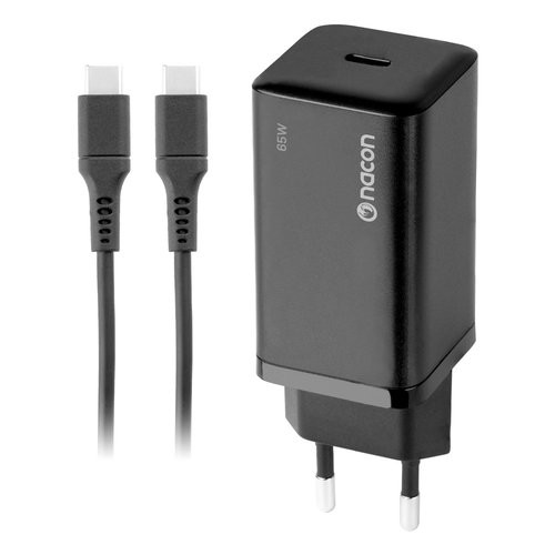 Nacon AC Adapter 65W Black per Nintendo SWITCH 2 - Qualità Premium