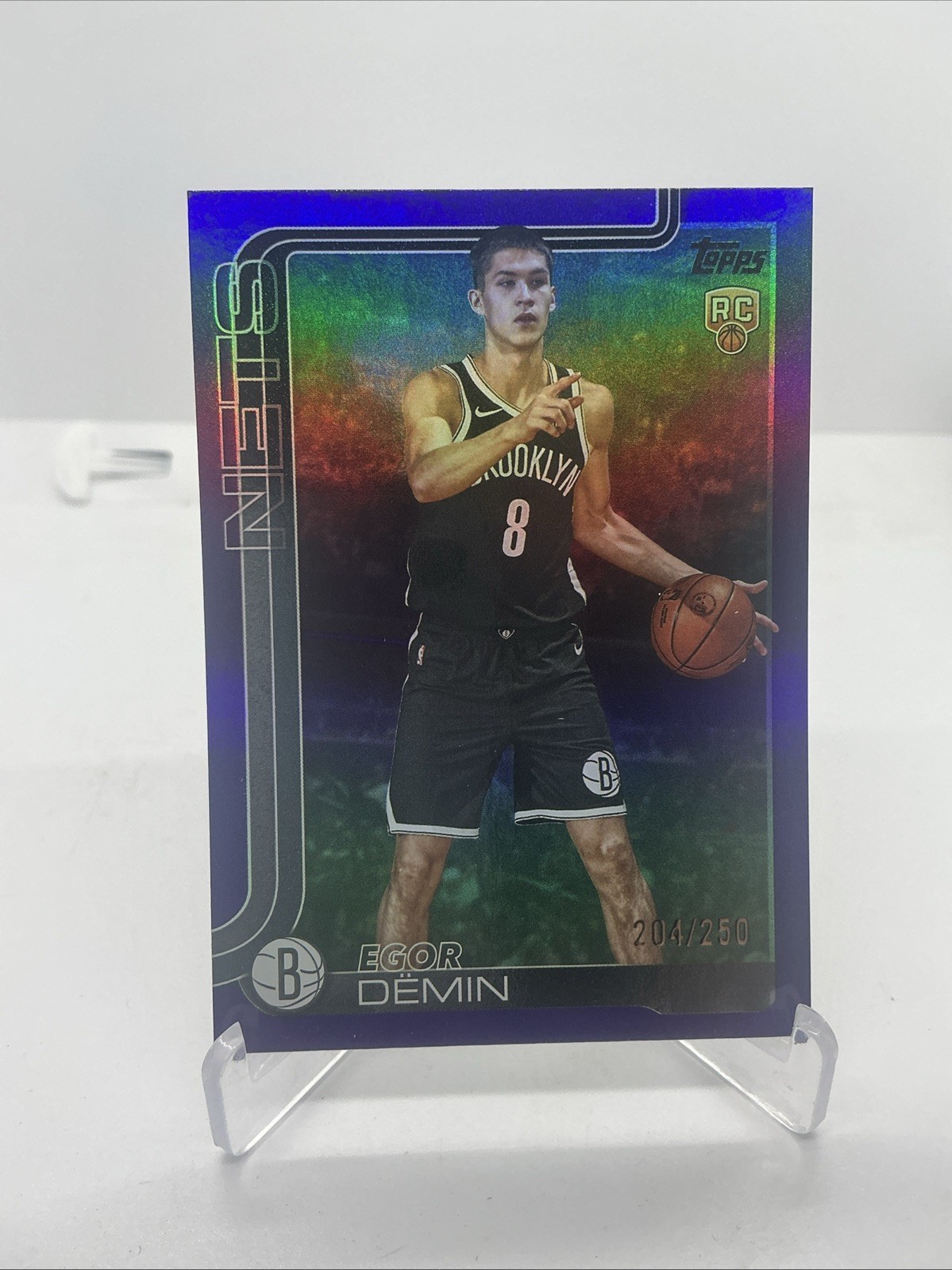 2025-26 Topps - Egor Demin #208 Purple Rainbow /250 (RC)