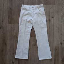Vintage Levi  s Sta-Prest Pants Slacks White 1970  s Unisex 32/40 Flare Retro Y2k