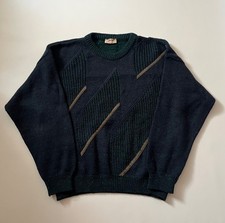 Vintage Mens Point Of Italy Colourful Wool Sweater