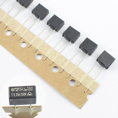5Pcs Littelfuse 392 TE5 Slow Blow Radial Lead Square Fuse 250V 3.15A T3.15A