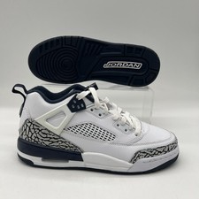 Kids Size 6Y Jordan Spizike Low White Obsidian Blue Sneakers FQ3950 104 NEW
