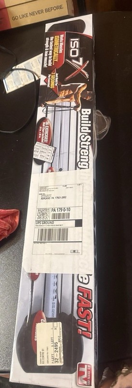 Ontel ISO 7X Isometric Workout Bar - Silver Open Box Brand New