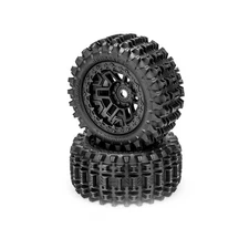 JConcepts Magma Mounted Monster Truck Tires 17mm Hex (Black) (2) - JCO4088-39912