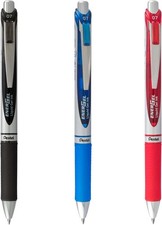 Pentel EnerGel RTX Liquid Gel Pens 0.7mm Medium Metal Tip Assorted Ink 12-Pack