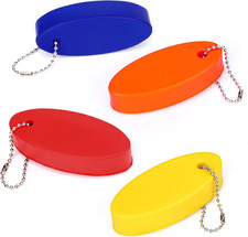 Floating Keychain for Boat Keys,4 Pack Vinyl Foam Floating Keychains Bright Colo