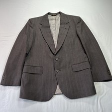 VINTAGE Johnny Carson Blazer Mens 42 Pinstripe Wool Sport Coat Classic USA 90s