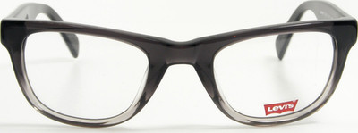 Levi s LS3018 1079 Transparent Black / Gray Plaid Acetate Eyeglasses 50-22-140