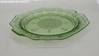 Uranium Glass Madrid Pattern Green Depression Glass Plate Salver Tray Vintage