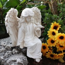 Angel Statue Resin Angel Figurine Small Adorable Hand Carved Angel Resin