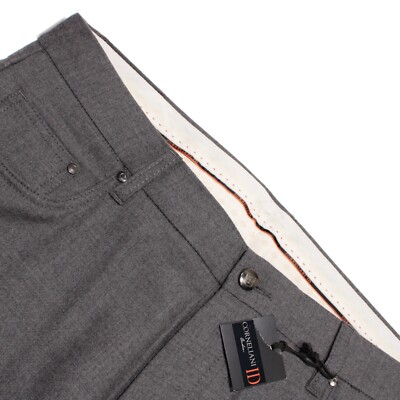 Corneliani NWT Five Pocket Jean Cut Pants Size 56 (US 40) in Gray Wool Blend