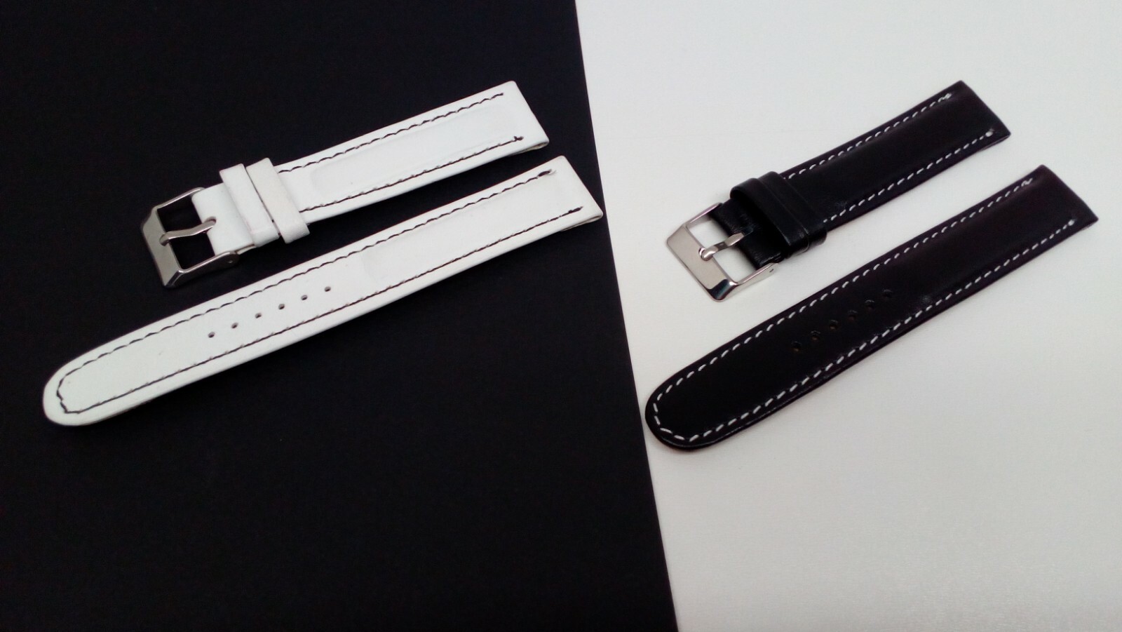 Bracelet de montre 18mm en cuir de veau véritable tannage artisanal