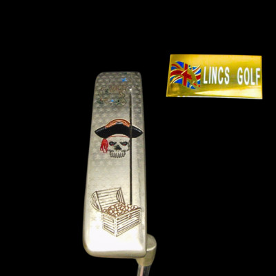Custom Milled Pirate Themed Ping Anser Putter 89 cm Stahl Kork Baumgriff